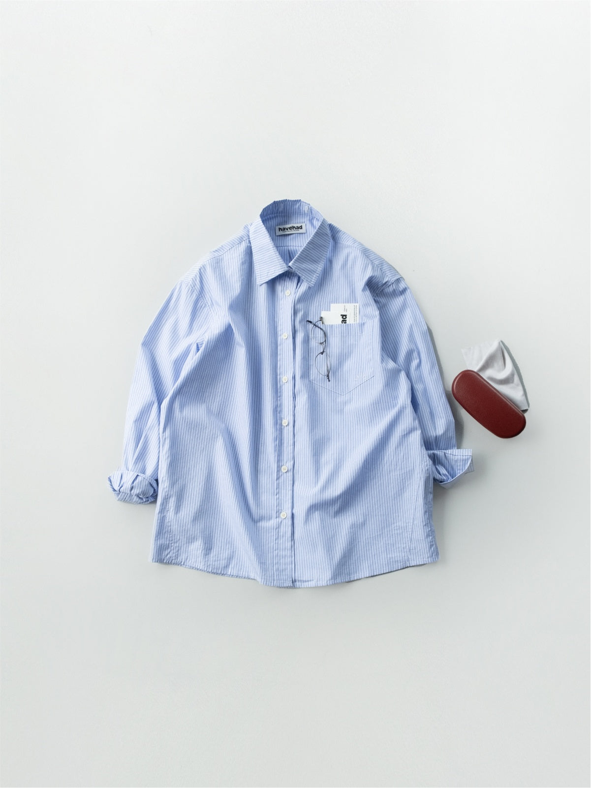 (W)Breeze Stripe Shirts - Light Blue | W0 (S)