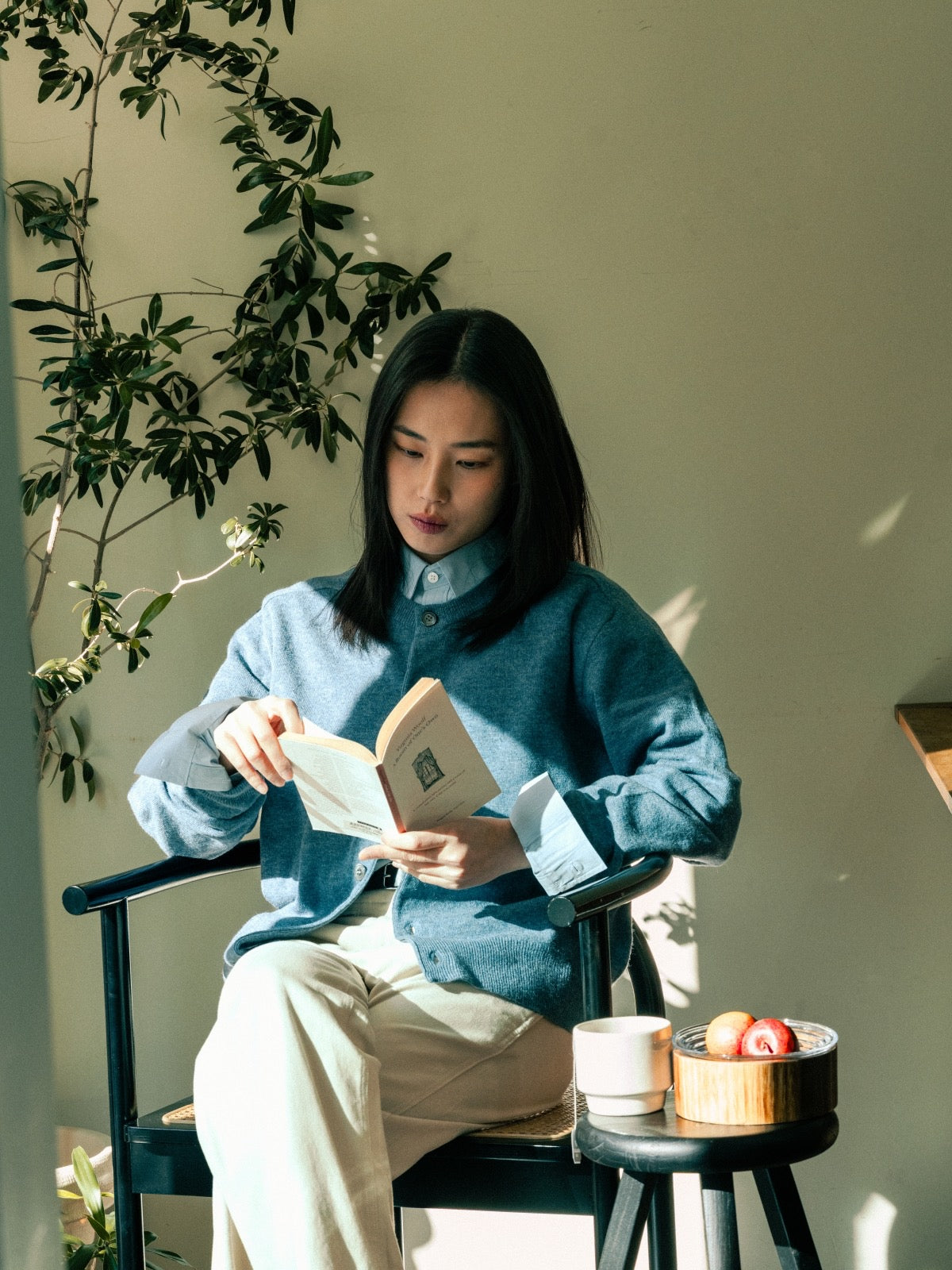 Light Wholegarments Cardigan (Blue)