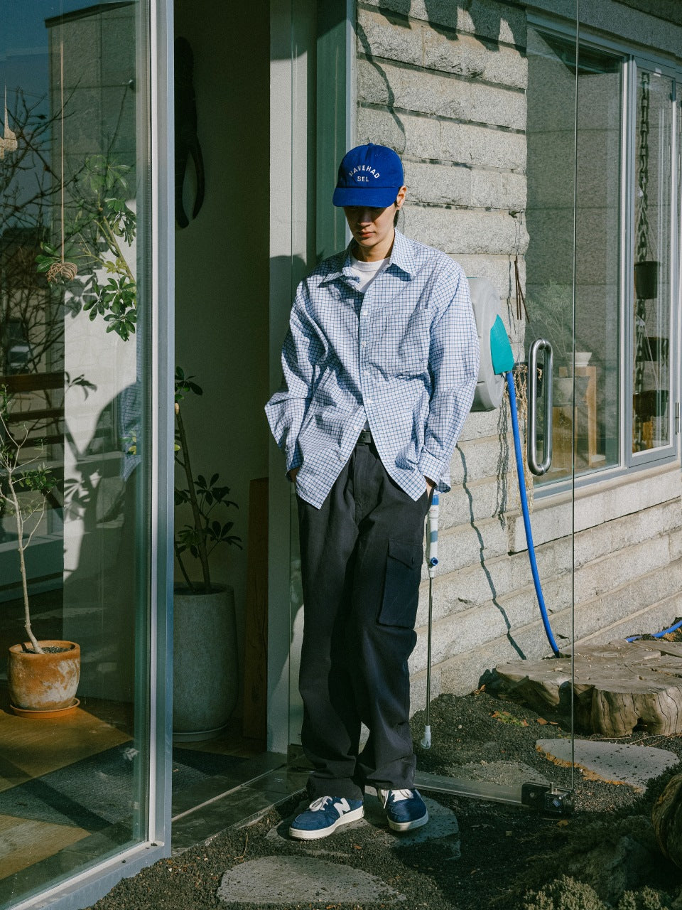 Breeze Logo Check Shirts (Check Blue)