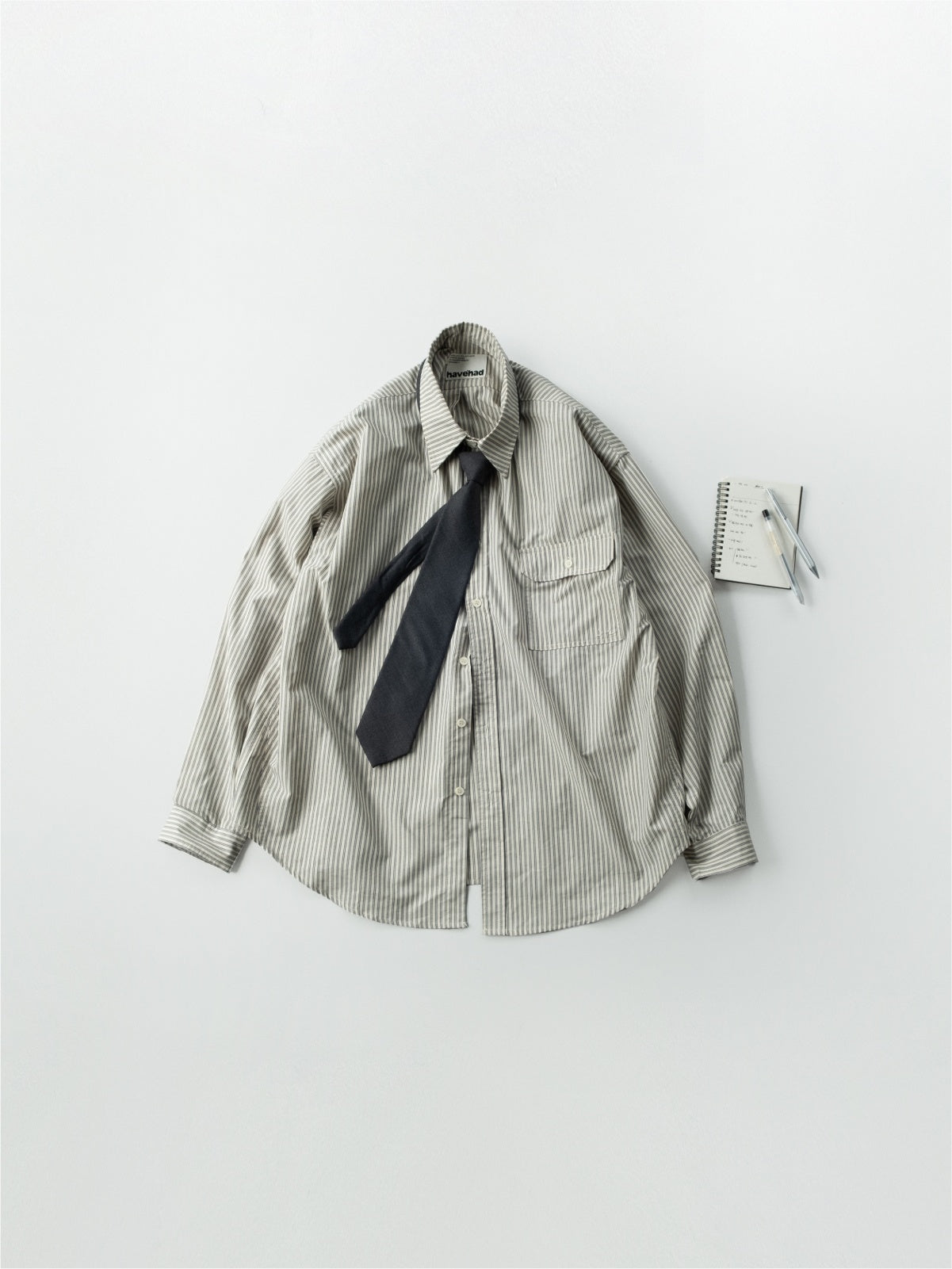 One Pocket Classic Stripe Shirts (Stripe Navy)