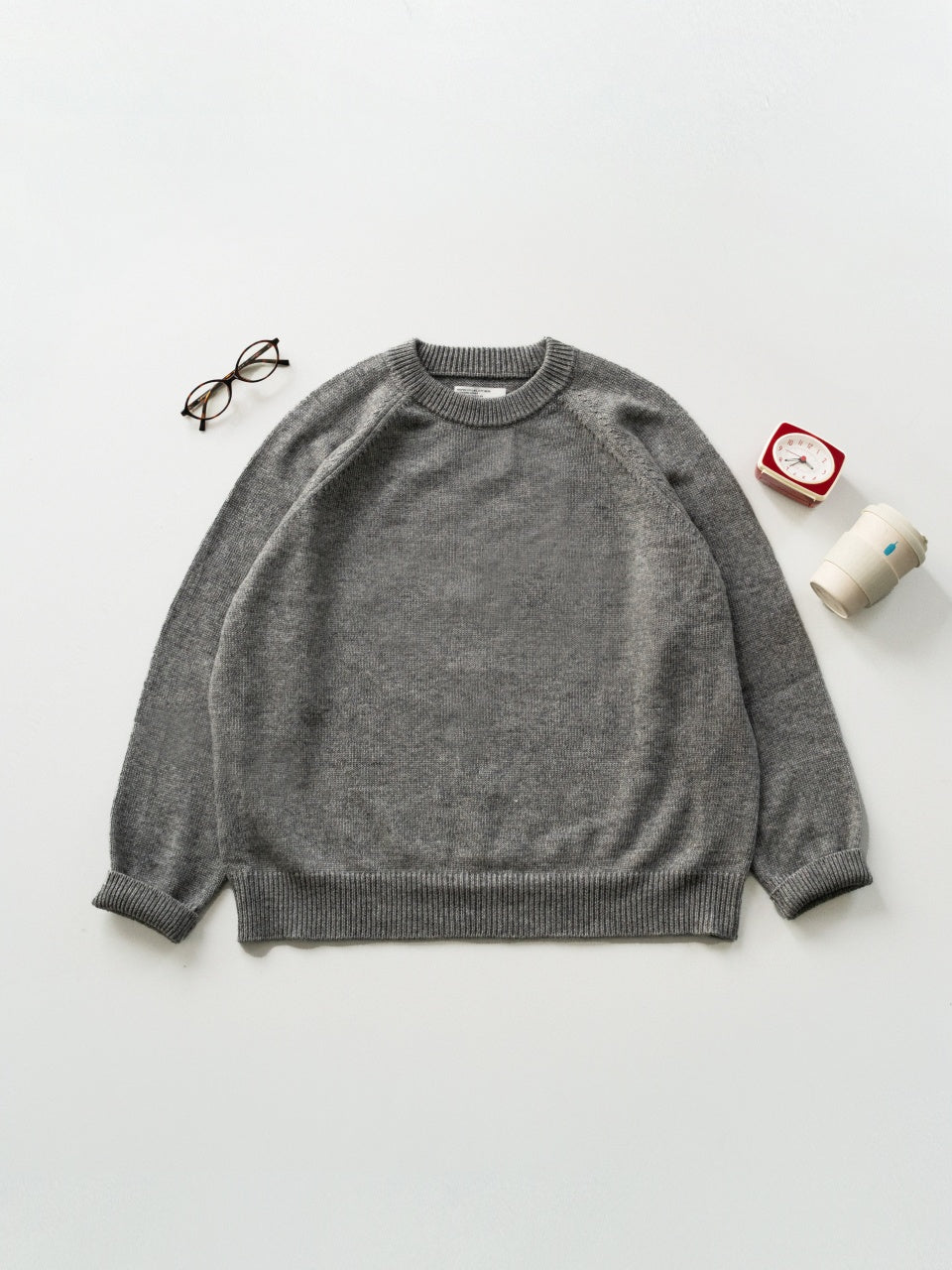 Yak Wool Crewneck Sweater - Gray | A3 (XL)