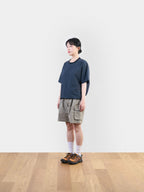 Pocket Volume String Half Tee (Navy)