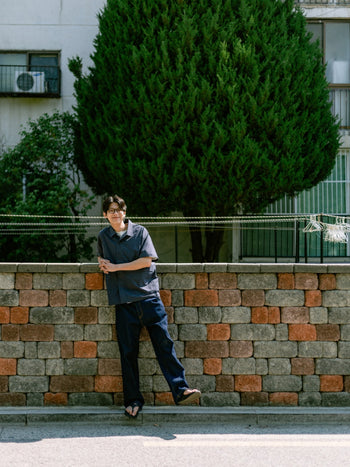 City Summer Light Half Shirts (Navy)