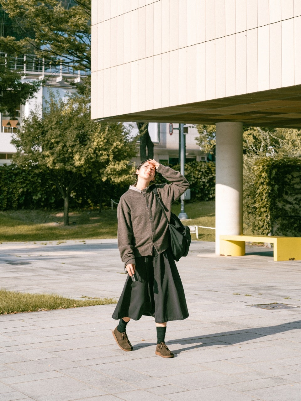 Light Wholegarments Cardigan (Deep Khaki)