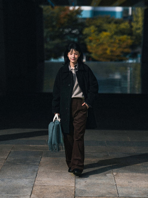 City Wool Half Coat (Black)
