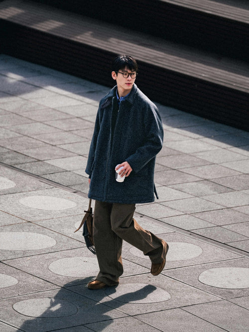 City Wool Half Coat (Charcoal)