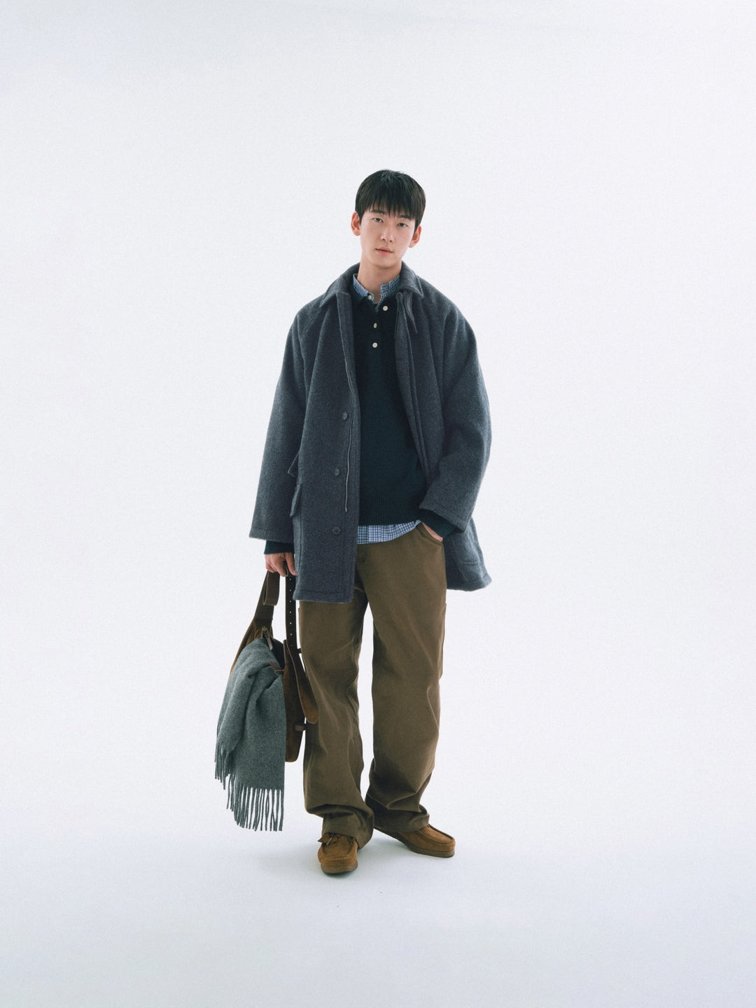 City Wool Half Coat (Navy)