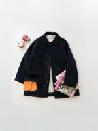 City Wool Half Coat (Navy)