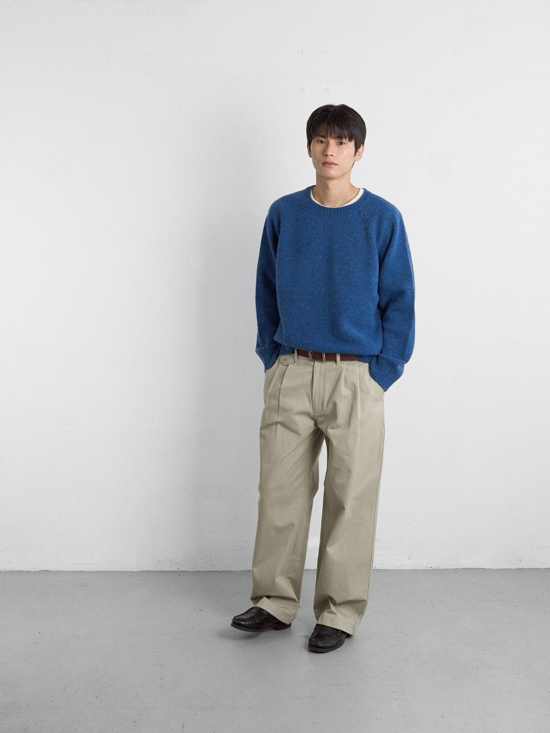 Shaggy Dog Round Knit (Blue)