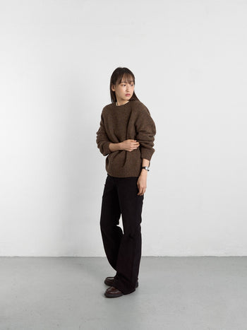 Flare Corduroy Pants (Black)