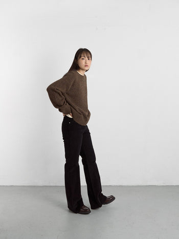 Shaggy Dog Round Knit (Brown)