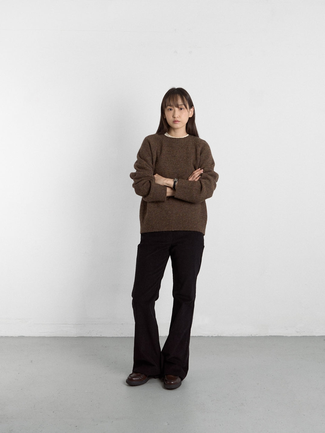 Shaggy Dog Round Knit (Brown)