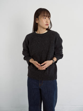 Shaggy Dog Round Knit (Charcoal)
