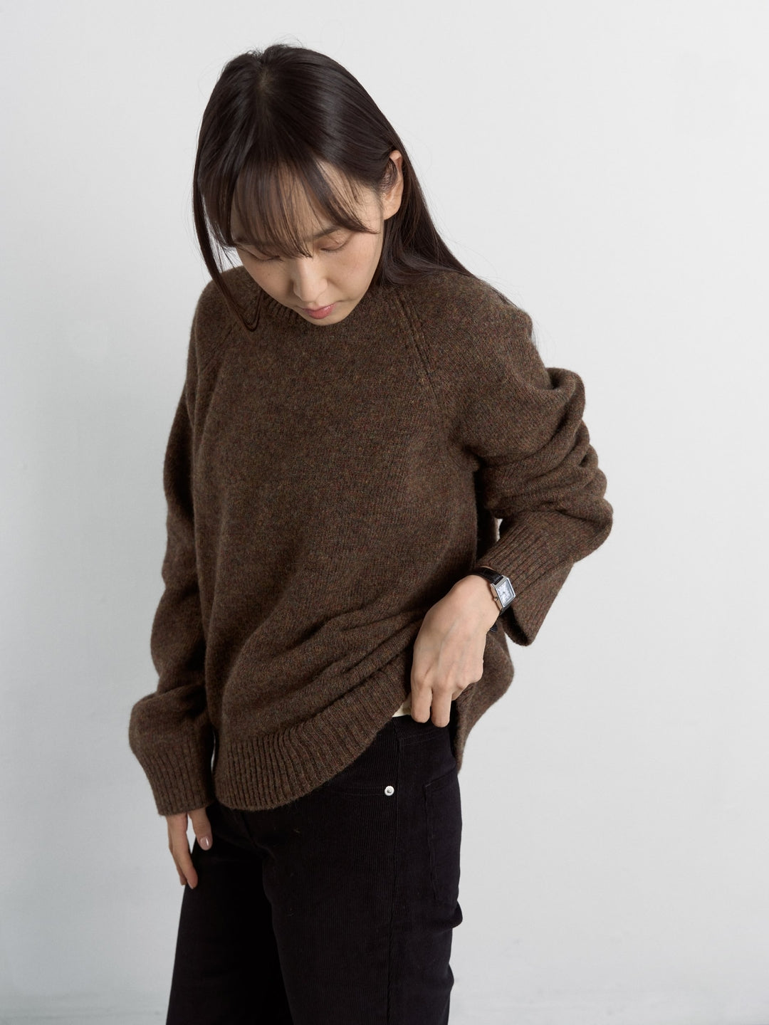 Shaggy Dog Round Knit (Brown)