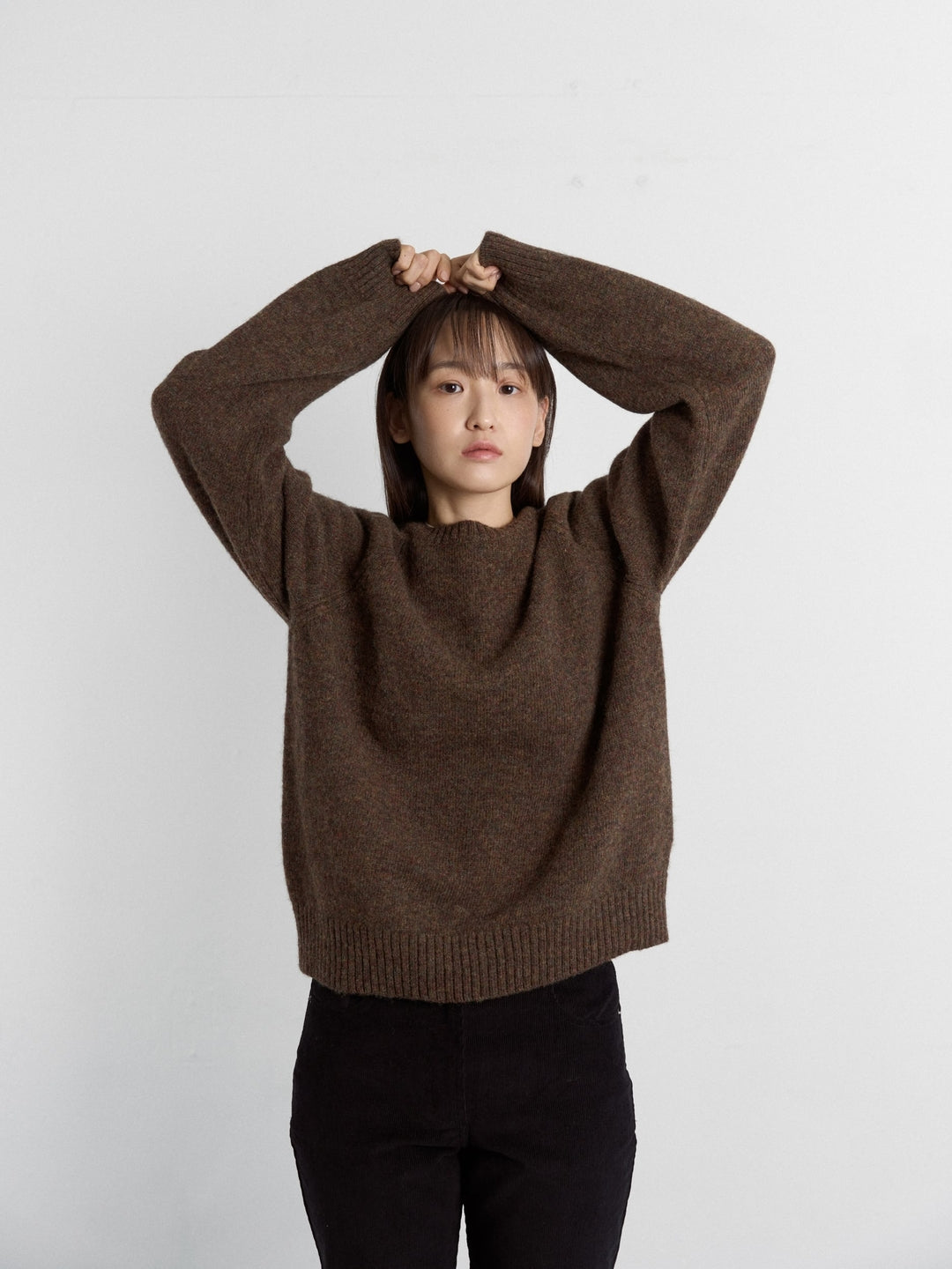 Shaggy Dog Round Knit (Brown)