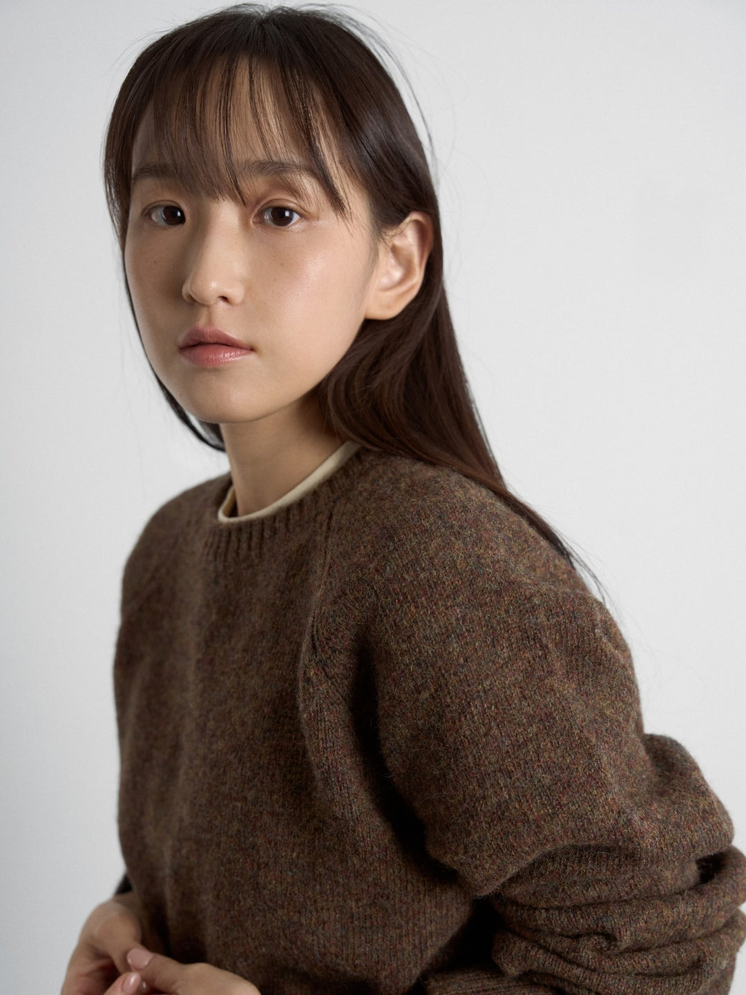 Shaggy Dog Round Knit (Brown)