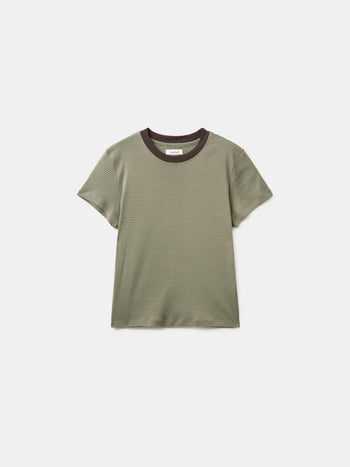 Classic Stripe Tee (Brown)