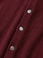 Daily Wool Collar Cardigan (Red)
