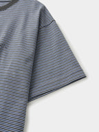 Relaxed Half Stripe String Tee (Stripe Charcoal)