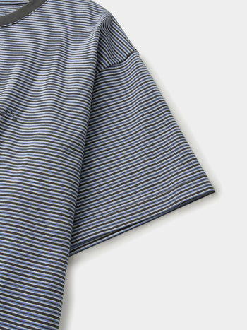 Relaxed Half Stripe String Tee (Stripe Charcoal)
