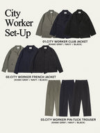 City Worker Pin-tuck Trouser (Khaki Gray)