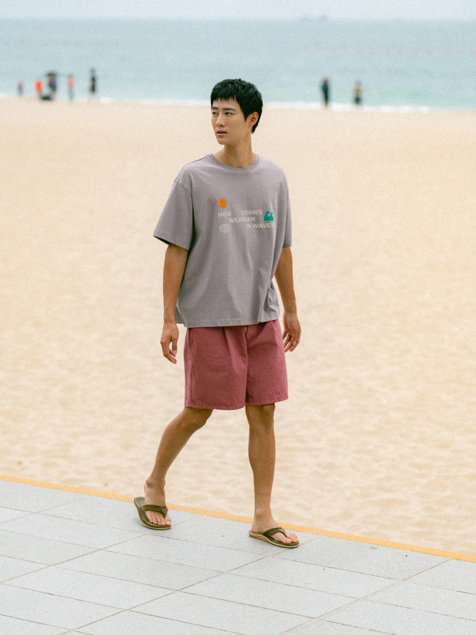 Weather in Waves Tee (Smoky Beige)