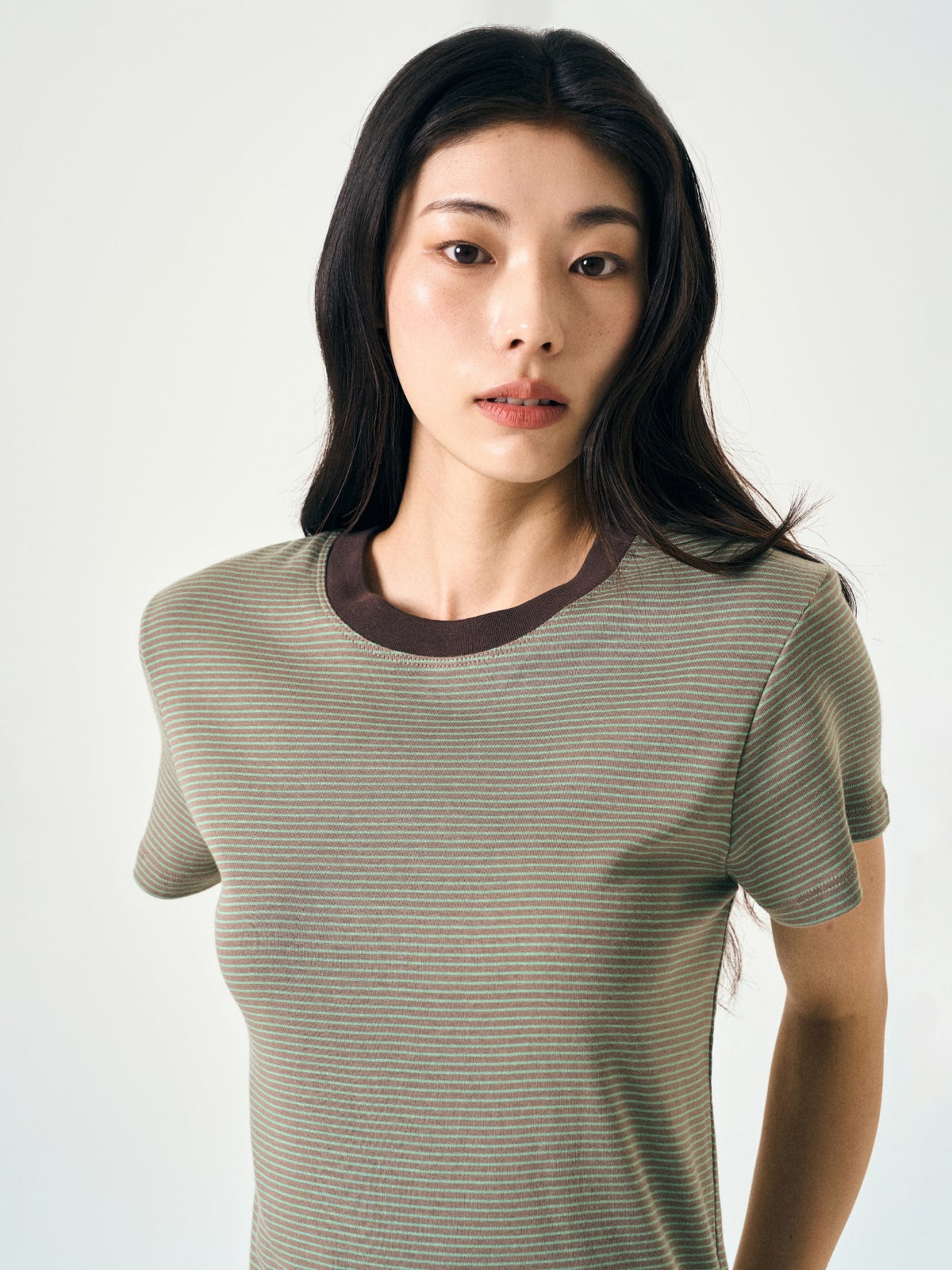 Classic Stripe Tee (Charcoal)