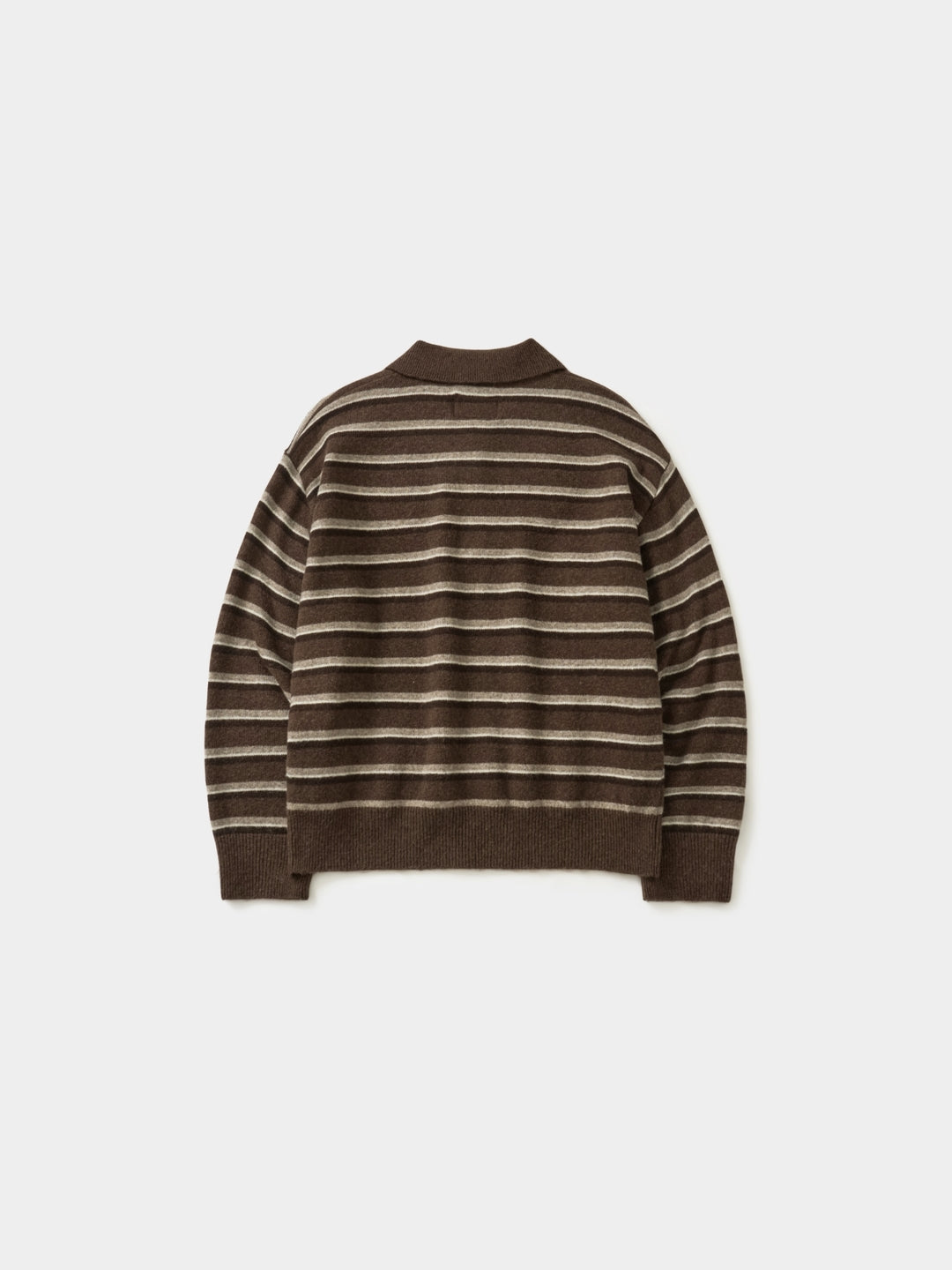 Classic Stripe Collar Knit (Stripe Brown)