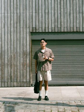 City Summer Light Half Shirts (Brown)