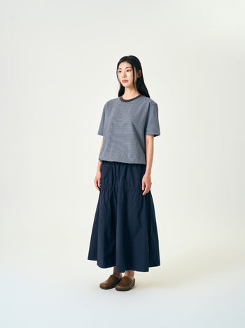 Relaxed Half Stripe String Tee (Stripe Charcoal)