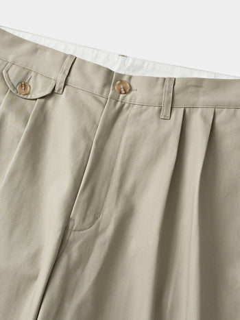 Everyday Pin-tuck Chino Pants (Beige)