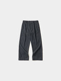 City Light Wool Pin-tuck Trouser (Charcoal)