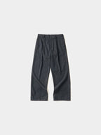 City Light Wool Pin-tuck Trouser (Charcoal)