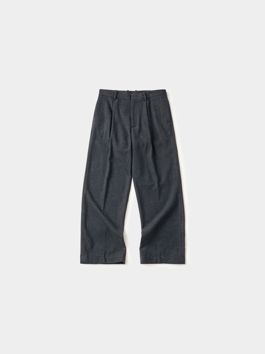 City Light Wool Pin-tuck Trouser (Charcoal)