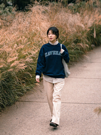 Classic Slab Logo Sweatshirts (Navy)