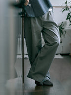 City Worker Pin-tuck Trouser (Blue Gray)