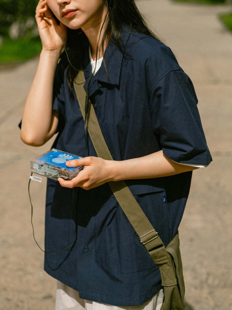 City Summer Light Half Shirts (Navy)