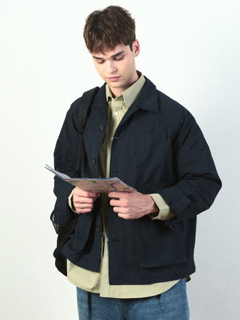 City Worker French Jacket (Khaki Gray)