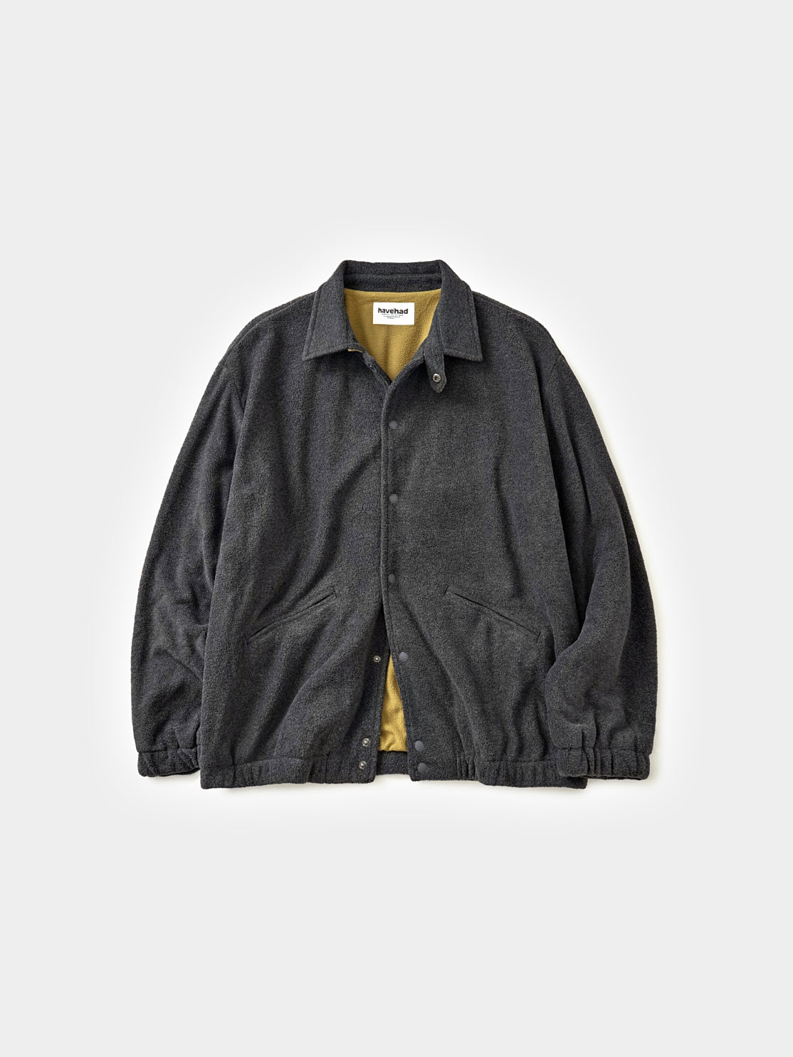 Two-tone Strap Fleece Jacket (Charcoal)