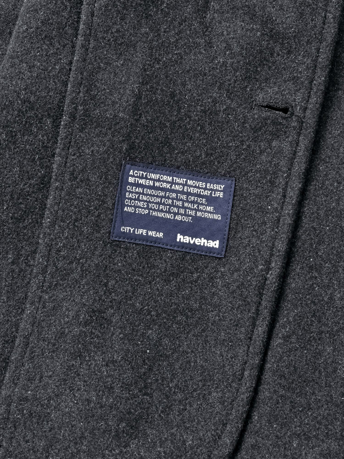 City Light Wool Club Jacket (Charcoal)