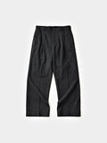 City Light Wool Pin-tuck Trouser (Charcoal)