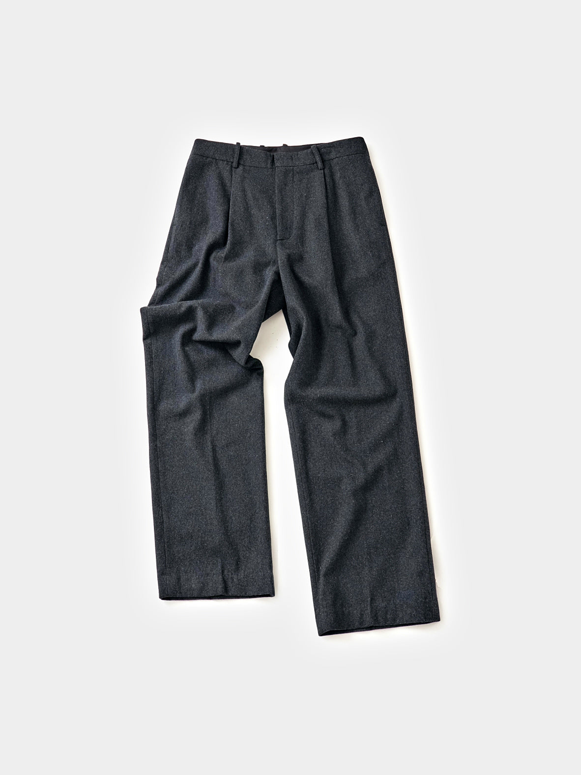 City Light Wool Pin-tuck Trouser (Gray)