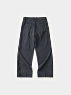 City Light Wool Pin-tuck Trouser (Gray)