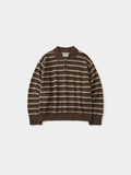 Classic Stripe Collar Knit (Stripe Brown)