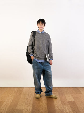 Yak Wool Crewneck Sweater - Gray | A3 (XL)