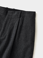 City Light Wool Pin-tuck Trouser (Black)