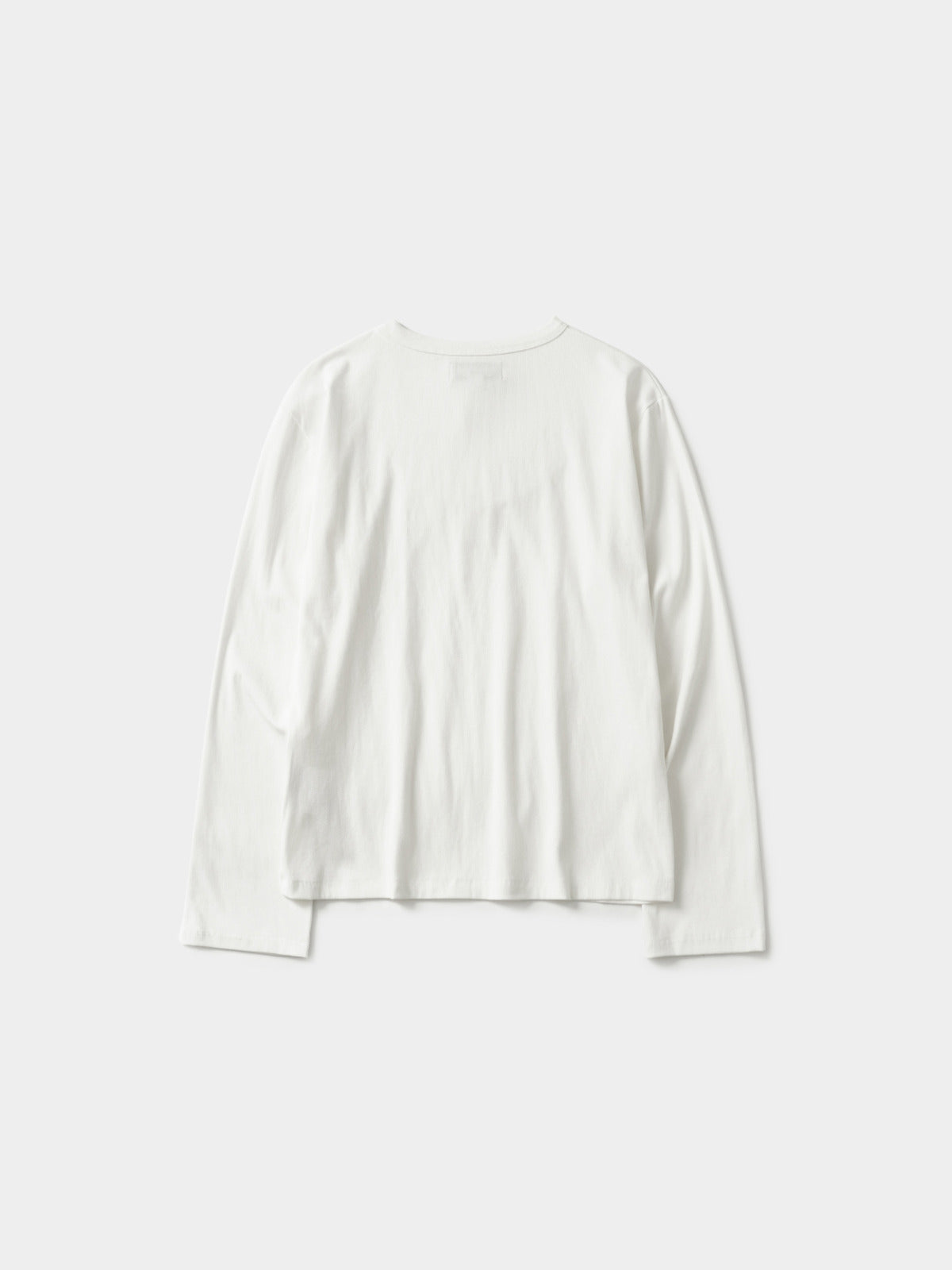 Henley Neck Long Sleeve T-Shirt (White)