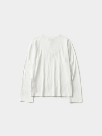 Henley Neck Long Sleeve T-Shirt (White)