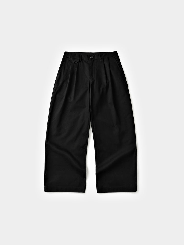Everyday Pin-tuck Chino Pants (Black)