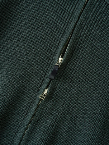 2way Zip-up Cardigan (Blue Green)